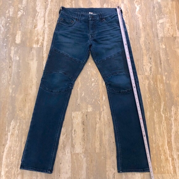 True Religion Slim Moto Blue Jeans Men’s Size 33 - Picture 8 of 16